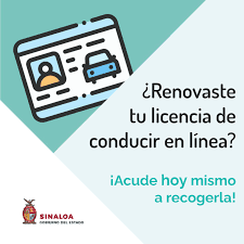 Renovar licencia de conducir culiacán en línea