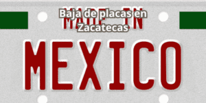 Baja de placas en Zacatecas