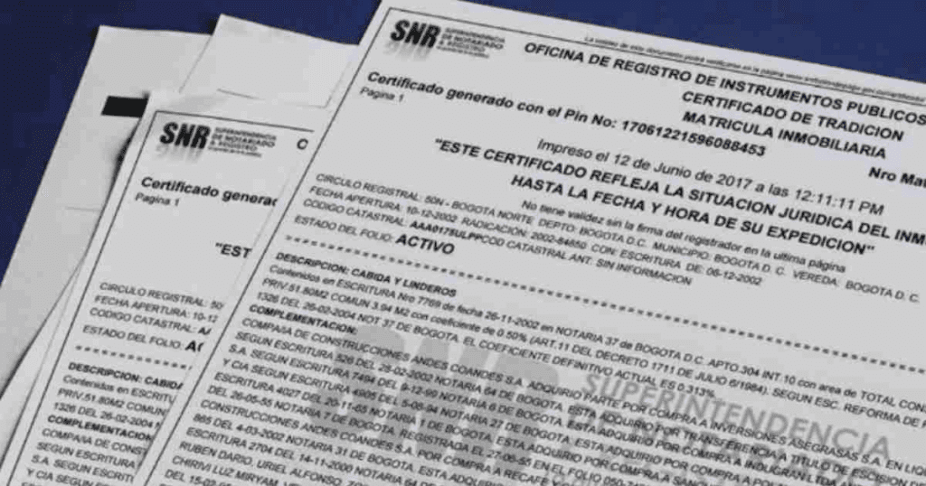 Cómo puedo sacar el certificado de tradición y libertad