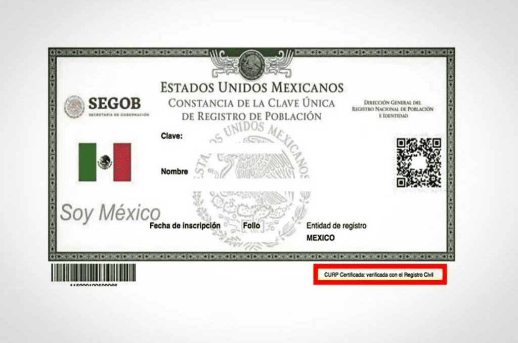 Como es la CURP certificada