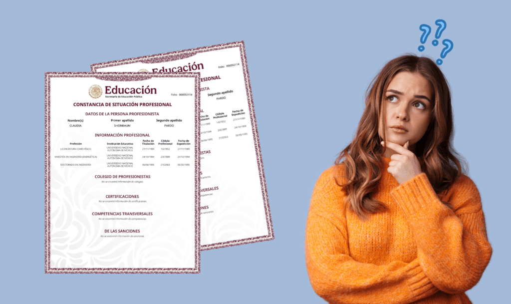 Constancia de situación profesional SEP