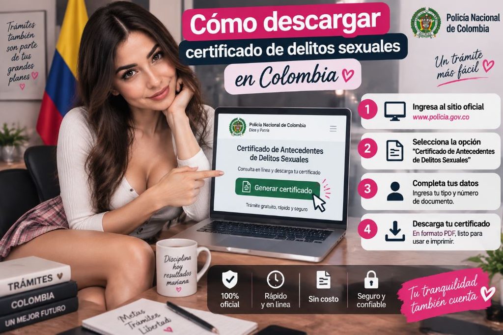 Cómo descargar certificado de delitos sexuales en Colombia