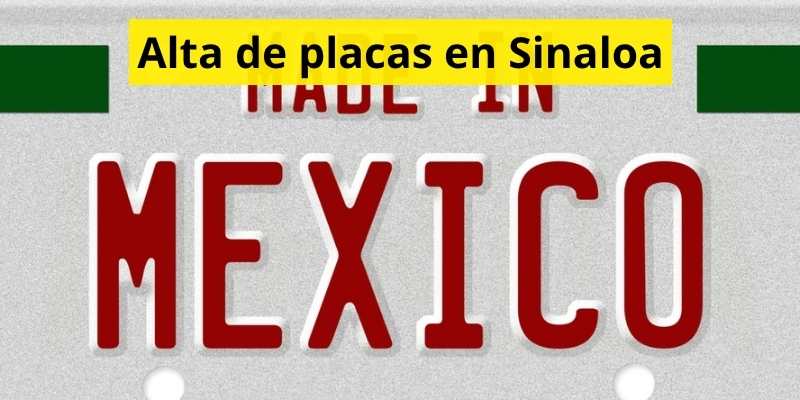 Alta de placas en Sinaloa