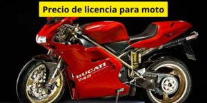 Precio de licencia para moto