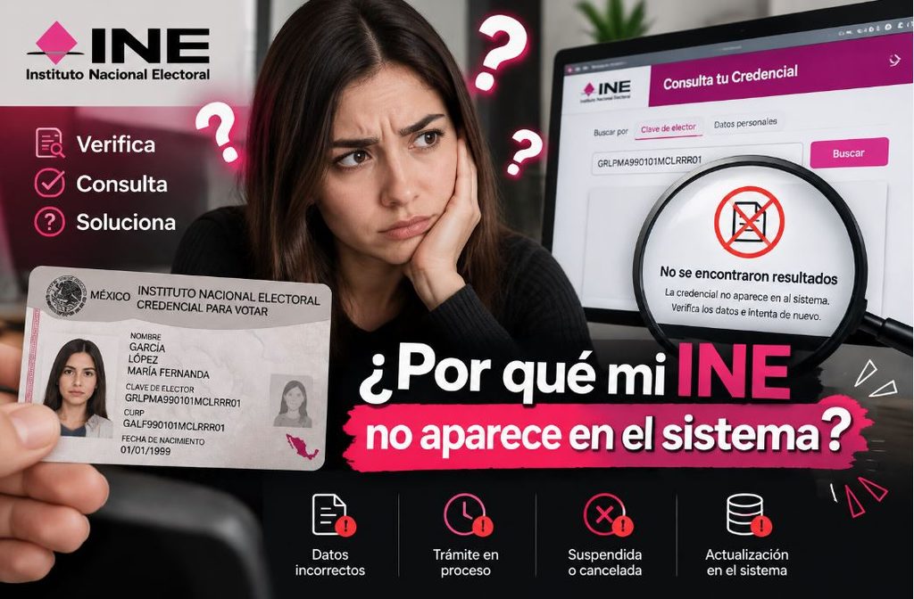 ¿Por qué mi INE no aparece en el sistema?