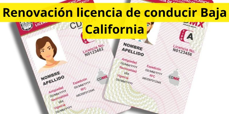 Renovación licencia de conducir Baja California