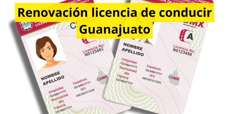 Renovación licencia de conducir Guanajuato
