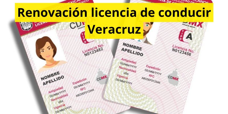 Renovación licencia de conducir Veracruz