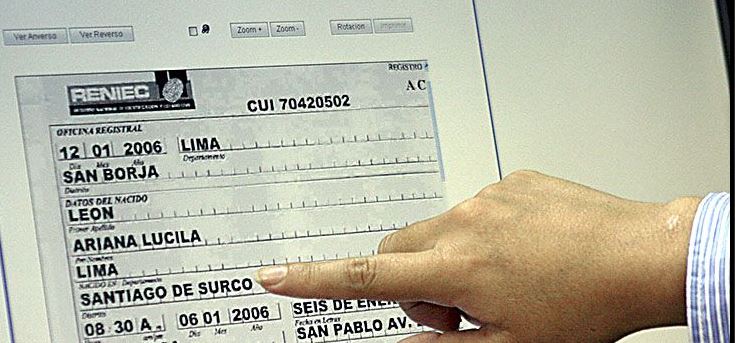 Cómo tramitar partida de nacimiento en Perú