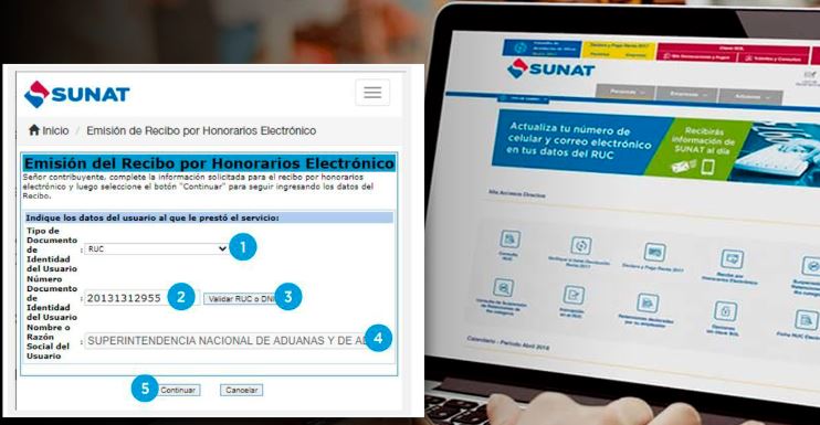 Cómo emitir recibo por honorarios electrónico en SUNAT