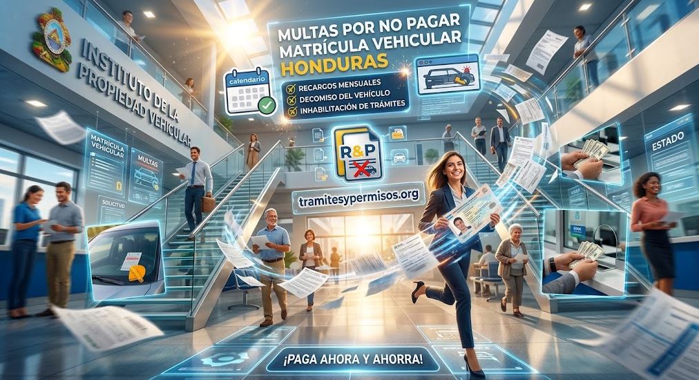 Multas por no pagar matrícula vehicular en Honduras 2026