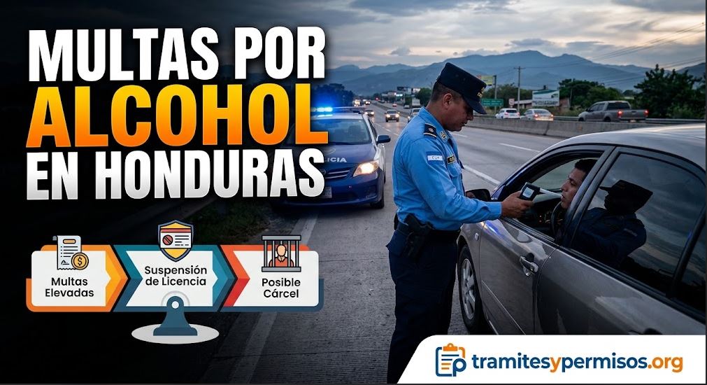 Multas por alcohol en Honduras 2026