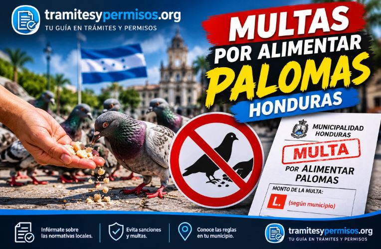 Multas por alimentar palomas en Honduras 2026