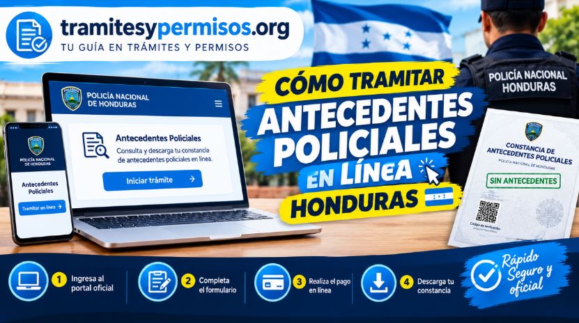 Cómo tramitar antecedentes policiales en línea Honduras 2026