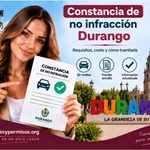 Constancia de no infracción Durango 2026: requisitos y trámite completo