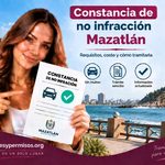 Constancia de no infracción Mazatlán 2026: requisitos, costo y trámite paso a paso