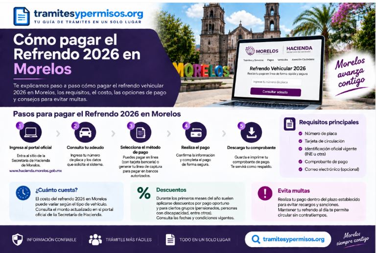 Pagar refrendo 2026 Morelos