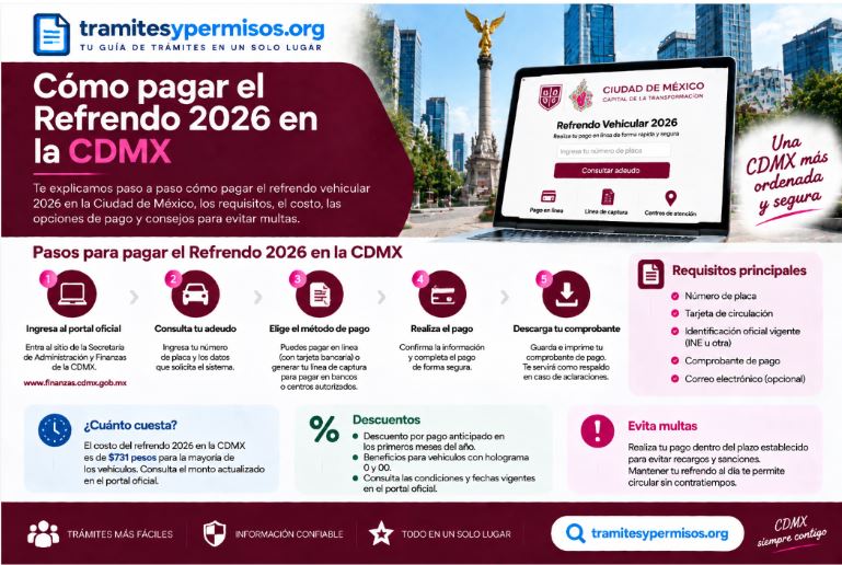 Pagar refrendo 2026 CDMX