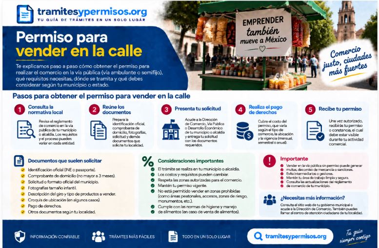 Permiso para vender en la calle 2026