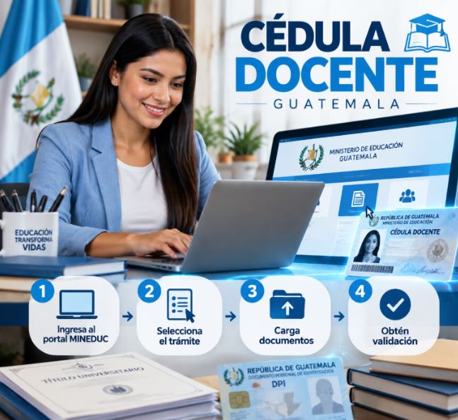 Cómo tramitar la cédula docente en línea en Guatemala 2026