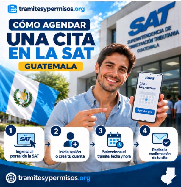 Cómo agendar una cita en la SAT Guatemala 2026