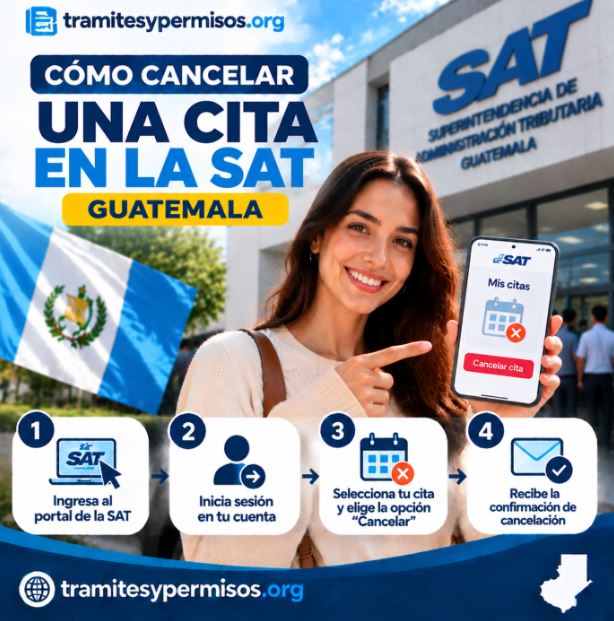 Cómo cancelar una cita en la SAT Guatemala 2026