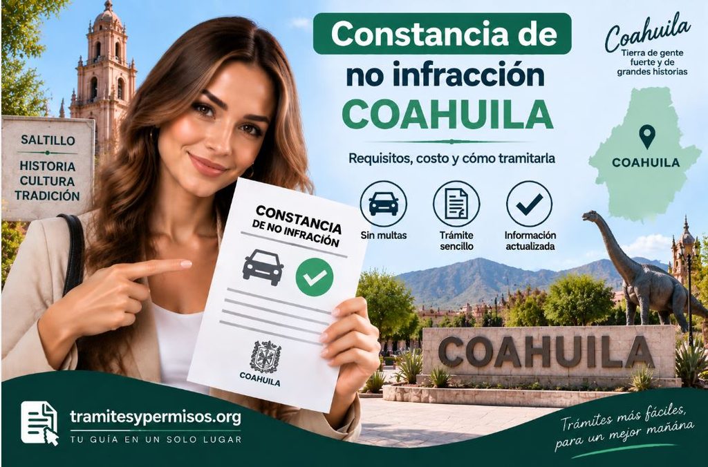 Constancia de no infracción Coahuila 2026
