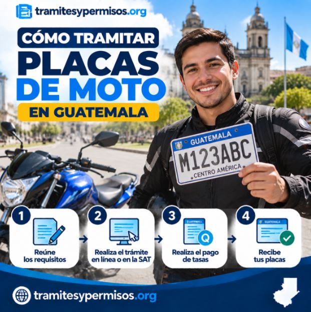 Cómo tramitar placas de moto en Guatemala 2026
