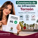 Constancia de no infracción Torreón 2026: requisitos y trámite completo