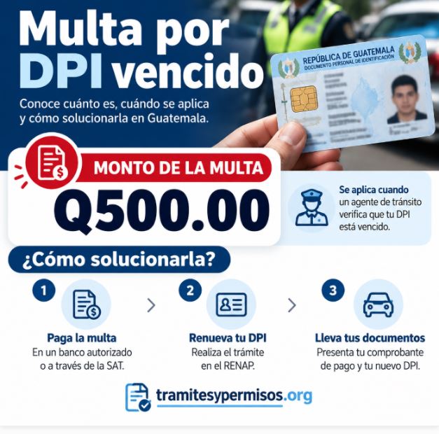 Multa por DPI vencido en Guatemala 2026