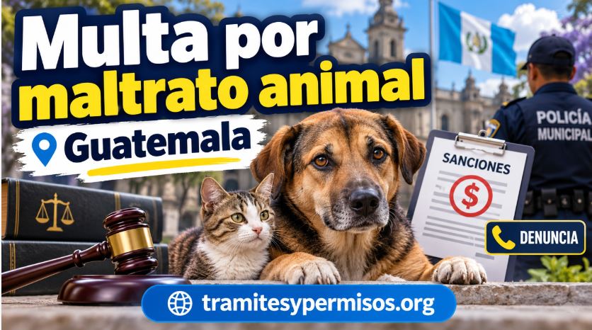 Multa por maltrato animal en Guatemala 2026