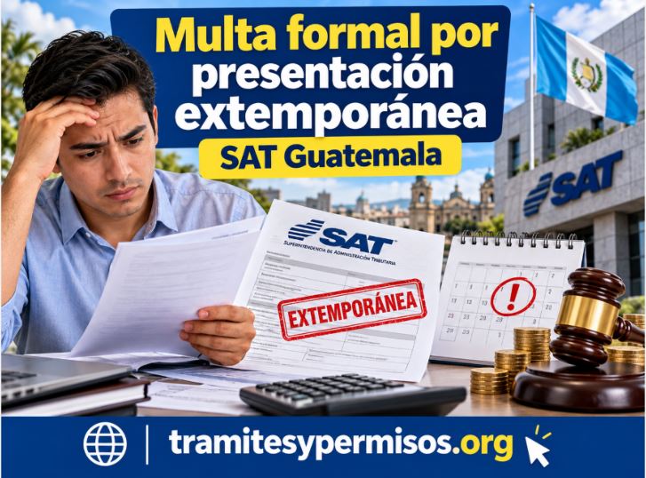 Multa formal por presentación extemporánea SAT Guatemala 2026