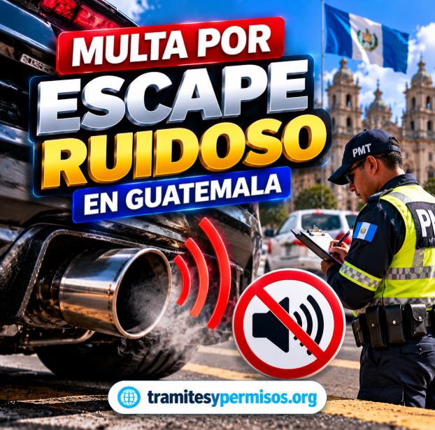 Multa por escape ruidoso Guatemala 2026