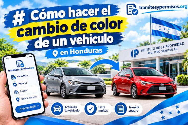 Cómo hacer el cambio de color de un vehículo en Honduras 2026