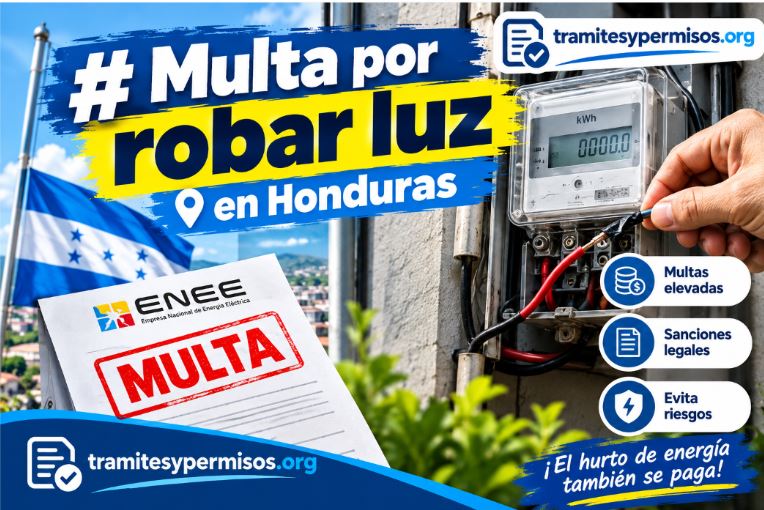 Multa por robar luz en Honduras 2026