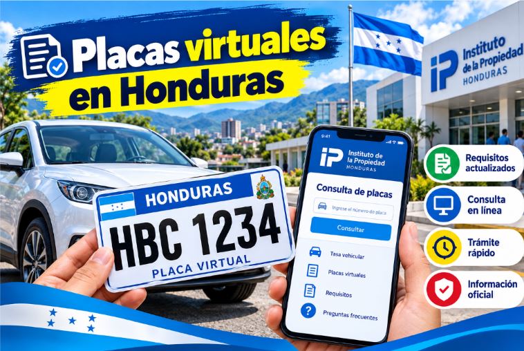 Placas virtuales en Honduras 2026