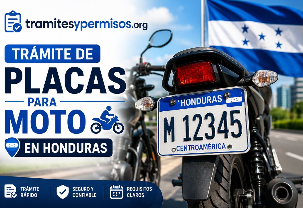Trámite de placas para moto en Honduras 2026