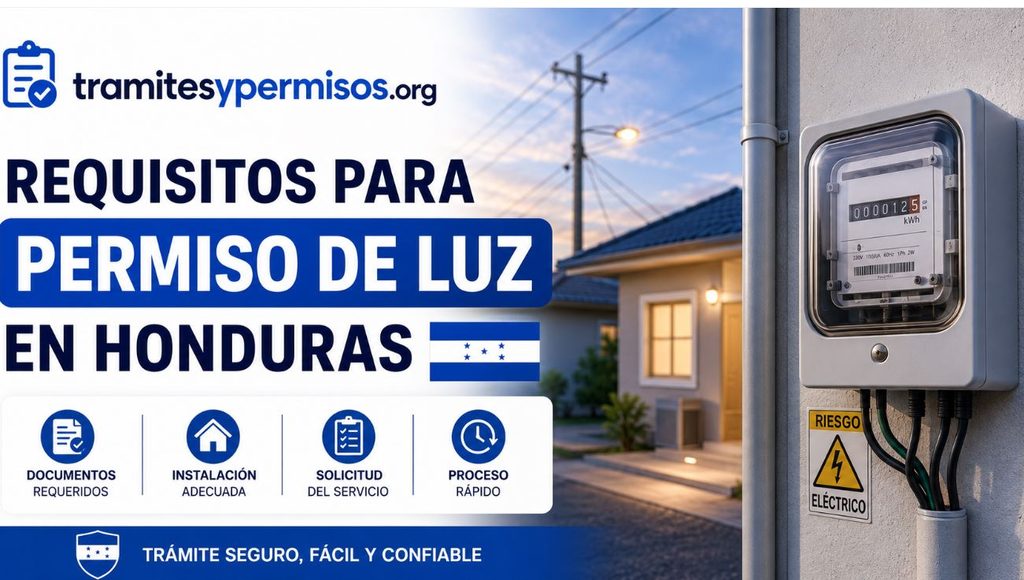 Requisitos para permiso de luz en Honduras 2026