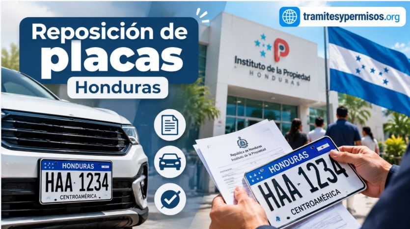 Reposición de placas en Honduras 2026