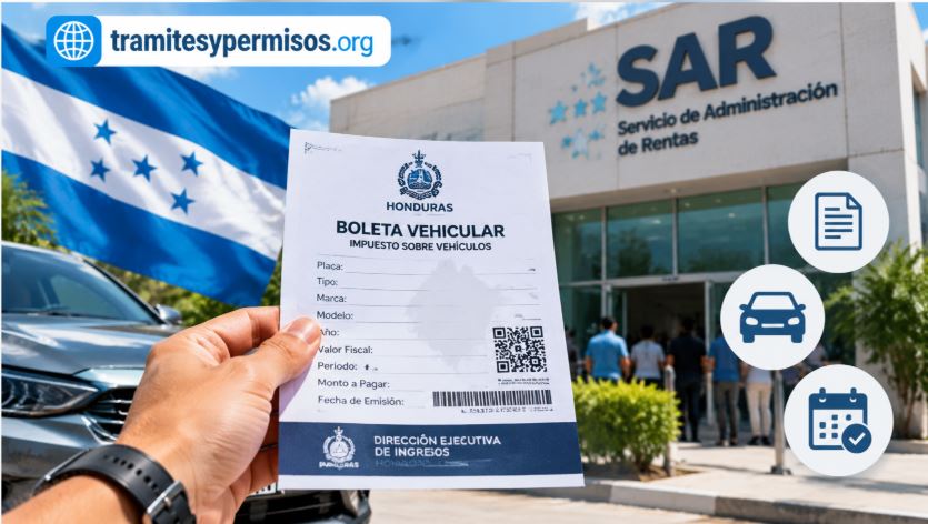 Reposición de boleta vehicular en Honduras 2026